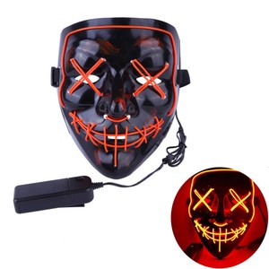 Halloween Led mặt nạ đáng sợ ánh sáng lên mặt nạ cho lễ hội cosplay trang phục trong bóng tối bên Halloween trang trí - Product Image 1