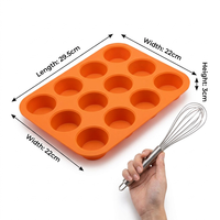 Moule à gâteau en silicone de qualité alimentaire, réutilisable, antiadhésif, pour cupcakes et muffins, résistant à la chaleur, logo personnalisable, outils de pâtisserie