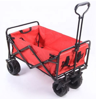 Chariot pliable en acier robuste pour la plage, le camping, le pique-nique, le sable et l'extérieur