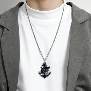 Pendentif tortue-ancre en forme de requin en jadéite naturelle de qualité A, en pierre, serti d'argent S925. - Product Image 3