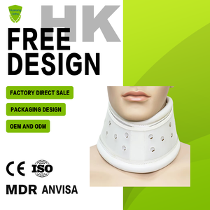 Soporte de cuello de cuero rígido ajustable cómodo de calidad superior médica, cuello <span class=keywords><strong>cervical</strong></span>, reduce el dolor de cuello - Product Image 1