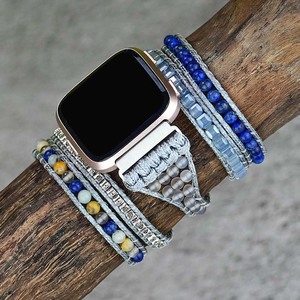 Yeni moda doğal taşlar Fitbit için saat kayışı el yapımı boncuklu Boho kristal Quartz saat Band Fitbit için <span class=keywords><strong>Versa</strong></span> 2 toptan - Product Image 4