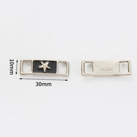 Étiquette de lacet personnalisée pour Air Force 1, en alliage décoré d'un logo, découpé au laser, entièrement serti de diamants blancs, avec boucle à tirette pour baskets AF1