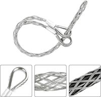 Chaussettes de tirage de câble en acier inoxydable 25-37 mm DE, 0,73 m, double tête, conception à mailles latérales, outil de tirage de câbles