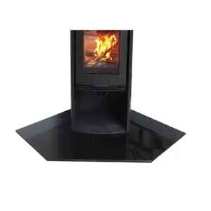 黑色花岗岩石壁炉方形转角壁炉作为壁炉部件、壁炉套件和配件