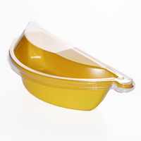 Boîte d'emballage plastique en forme de banane, personnalisée, pour gâteaux en plastique pet, vente en gros, 50 pièces