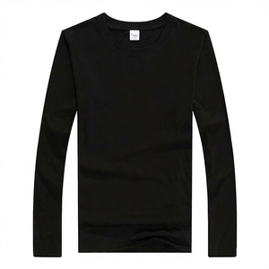 T-shirt pour homme en jersey uni à col rond et manches longues, 100% polyester, 180 grammes, de haute qualité, décontracté, à imprimer - Product Image 4