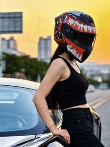 Hot Sell Super Handsome Black Venom Variant Poster <strong>Helmets</strong> <strong>Demon</strong> Red Flip-up Motorcycle <strong>Helmets</strong> for Men and Women - Product Image 4