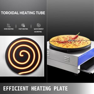 Heavybao Thương Mại Trung Quốc Bánh Làm Máy Không Dính Thép Không Gỉ Điện Crepe Nhà Sản Xuất Cho Nhà Hàng - Product Image 3