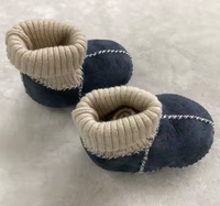 Bottes d'hiver pour bébé en peau de mouton australienne, unisexe, avec doublure en polaire et laine, anti-chute, pour nourrissons