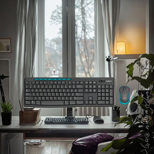 Combo de Teclado y Ratón Inalámbrico Ergonómico para Juegos MK275, Mini Receptor, 104 Teclas, Resistente al Agua, para Laptop/PC, Disponible en Stock - Product Image 3