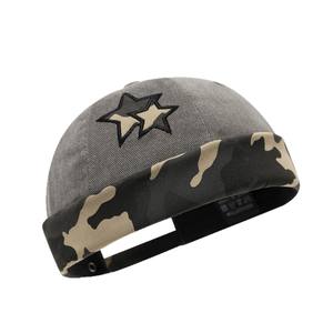 Chapeau camouflage tendance pour hommes et femmes, chapeau hip-hop à cinq branches, chapeau en peau de melon sans visière, chapeau décontracté - Product Image 5