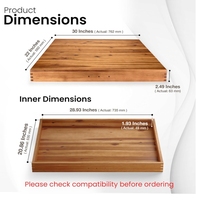 Couverture de cuisinière électrique en bois d'acacia - Plateaux d'appoint pour comptoir de cuisine et grand planche à découper pour cuisinière à gaz