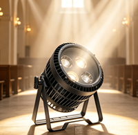 Projecteur COB étanche IP65, 4x50W LED, zoom, éclairage de scène, lumière de lavage pour concerts et festivals en extérieur