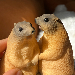 Jouet de simulation de marmotte pour enfants, modèle animalier, jouet cognitif, nouveauté, anti-stress, animal mignon à presser, cadeau pour fille - Product Image 1