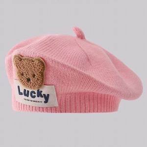 Béret tricoté doux et confortable pour enfants, avec logo personnalisé, pour filles et garçons, béret élégant pour bébés de 0 à 3 ans - Product Image 6