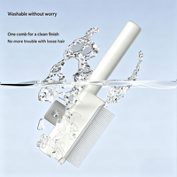 Peigne à aiguilles auto-nettoyant universel en acier inoxydable Love at Home pour chats, chiens et petits animaux - Peigne de toilettage et de massage pour animaux à un seul clic