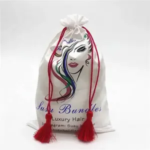 Custom Velvet Satin Lining Hair Bag Big Gift Bag Velvet Bags For Wigs