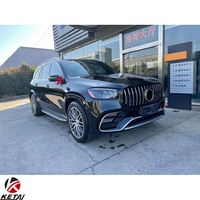 Nouveau Kit Carrosserie Style GLS63 AMG : Lame de Pare-chocs Avant, Diffuseur Arrière, Jupes Latérales, Spoiler, Facelift, Fixation par Clip, Peinture de Base pour