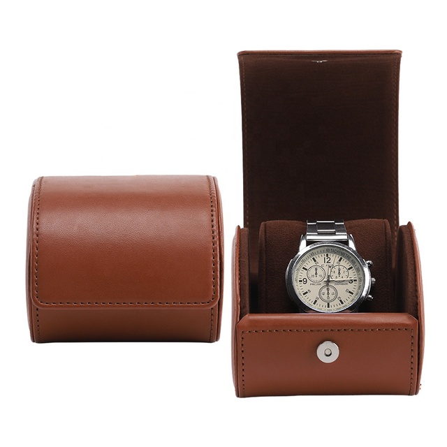 Stylish Handcrafted Unisex 1-Slot Travel Watch Box Wear-Resistant Scratch-Proof Lightweight Personalized