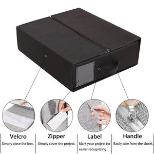 Caja de Almacenamiento de Ropa de Cama de Cartón y Tela, Cajas de Almacenamiento de Ropa de Cama Plegables, Organizadores de Sábanas y Caja de Almacenamiento - Product Image 3