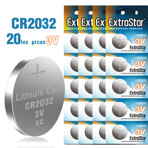 20-Pack <b>CR2032</b> <b>3V</b> Lithium Coin <b>Batteries</b>, Long-Lasting Power for Key Fobs, Calculators, Remote Controls, Medical Devices & More - Product Image 1