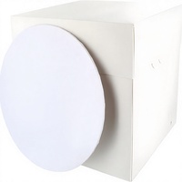Ensemble de boîtes à gâteaux hautes écologiques Culpitt Classic |   Boîte à courrier carrée de 10 pouces en carton masonite de qualité supérieure |   Blanc 10x10x10 pouces à plusieurs niveaux