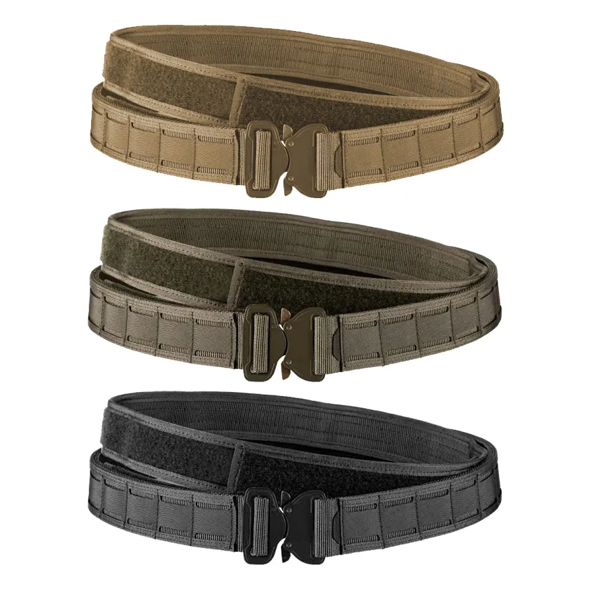Heavy Duty Adjustable Security Nylon Belt Laser Cut Double Layer Men Belt Tactical Waist Belt