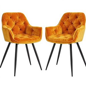 Silla Moderna Tapizada en Terciopelo, Muebles de Lujo Contemporáneos para el Hogar, Sillas de Salón para <span class=keywords><strong>Restaurante</strong></span> y Comedor - Product Image 2