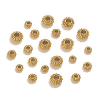 Perles de boulier plaquées or sous vide DIY Perles d'espacement de bijoux faits à la main pour bracelet et collier Accessoires Perles en vrac