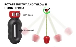 Jouet à mâcher en TPR robuste pour chiens, chats, furets, sûr, non toxique, en plastique, pour jouer en intérieur et en extérieur, interactif pour plusieurs animaux - Product Image 4