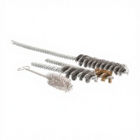 Brosse de polissage professionnelle industrielle en fil de laiton, brosse à double spirale pour tubes et tuyaux, manche en acier galvanisé, personnalisable OEM/ODM