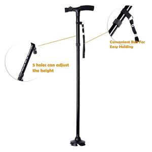 Canne télescopique en alliage d'aluminium 85-97 cm avec fixation par cordon de traction pour personnes âgées - Product Image 5