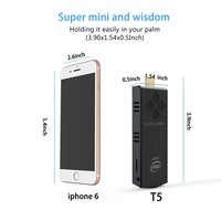 Mini PC W5 PRO Z8350 de Cuatro Núcleos, DDR3 2GB RAM, 32GB EMMC, Nuevo Windows 10 para Uso Empresarial, Gráficos HD Integrados, Compatible con OEM, 2-5W
