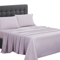 Ensemble de draps de lit d'hôtel, blanc à carreaux, drap-housse simple, pur coton tissé 300TC, hypoallergénique, certifié Oeko-Tex, linge de lit