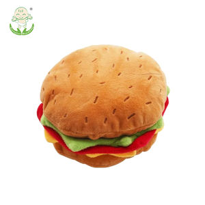 Juguetes de peluche para masticar perros en forma de comida, almohadilla interior extraíble de tela no tóxica para una fácil limpieza para juegos interactivos. - Product Image 2