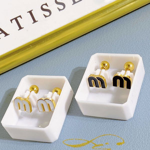 Boucles d'oreilles clous personnalisées étanches en acier inoxydable 316L plaqué or 14k 18k, style créateur, pour femmes - Product Image 4