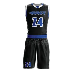 Cheap Low MOQ Digital Sublimation Printing Custom Team Boys Basketball Jersey Sets
