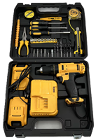 Perceuse sans fil 20V sans balais Persist, couple max. 35 Nm, vitesse variable, mandrin auto-serrant, kit tournevis électrique pour le travail du bois
