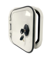 Pièces de rechange et accessoires en alliage d'aluminium pour camping-car, caravane, porte d'accès multifonction blanche, porte avant isolée avec ventilation