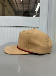 Casquette Snapback personnalisée à 5 panneaux en polyester souple structuré avec corde, fabriquée en usine au Vietnam, légère, décontractée et tendance - Product Image 2