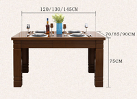 Nouvelle conception de meubles de luxe pour la maison et l'hôtel, table à manger ronde classique en bois massif