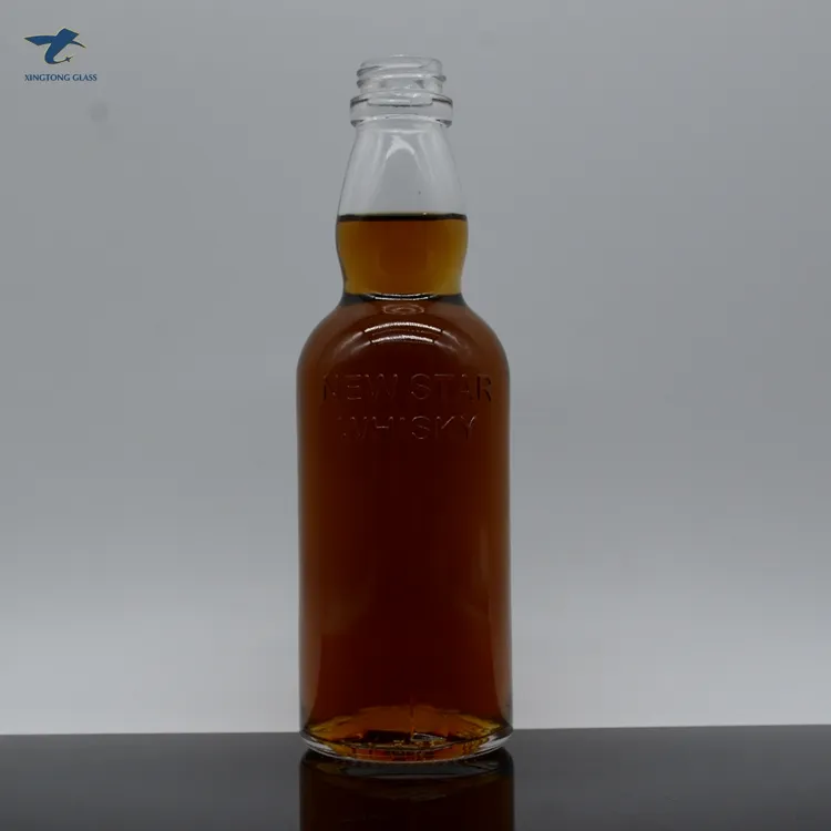 Petit mini flacon vide fantaisie 50ml 500ml 700ml 750ml spiritueux whisky rhum punch bouteille en verre avec couvercle ras du cou