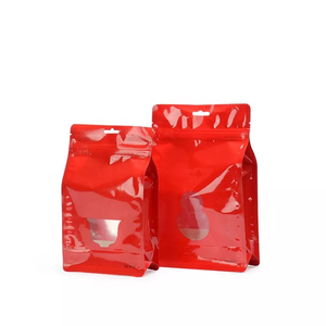 Foi de aluminio laminado <span class=keywords><strong>personalizado</strong></span>, cierre de cremallera de plástico transparente, resellable, bolsa de embalaje con ventana - Product Image 1
