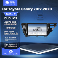 DUDUAUTO Unité Principale Autoradio Lecteur Multimédia Navigation GPS Car-Play Pour Toyota Camry 8 XV 70 2017 2018 2019 2020