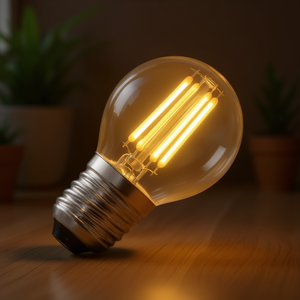 หลอดไฟ LED ทรงกลม E27 4W ปรับความสว่างได้ แสงวอร์มไลท์ สำหรับใช้ภายในอาคาร - Product Image 3