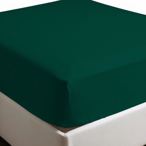 Sábana Ajustable 100% Algodón Verde Oscuro Para Cama King Size Alemana 200x200 Cm - Product Image 3