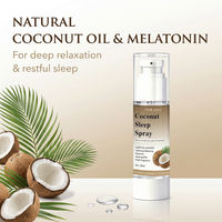 Spray de sommeil naturel à action rapide à la noix de coco, marque privée, brume d'oreiller non accoutumante, aromathérapie pour un sommeil réparateur avant le coucher
