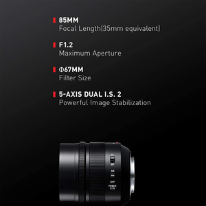 Objectif Panasonic NOCTICRON, 42,5 mm, F1.2 ASPH., pour appareil photo hybride professionnel avec capteur CMOS quatre tiers - Product Image 5