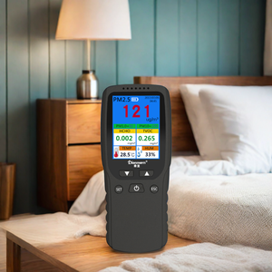 Monitor portátil de calidad del aire con pantalla LCD digital para detección en tiempo real de PM2.5, TVOC, formaldehído, temperatura y humedad - Product Image 6